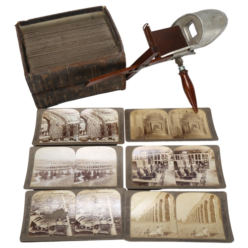 79 - Italy Through The Stereoscope stereoview cards and Holmes Bates type viewer, by Underwood & Underwoo... 