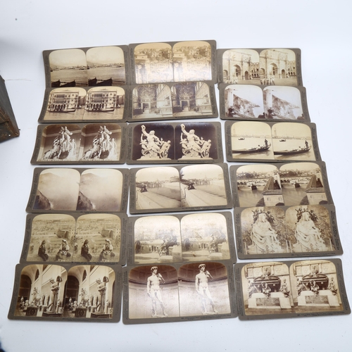 79 - Italy Through The Stereoscope stereoview cards and Holmes Bates type viewer, by Underwood & Underwoo... 