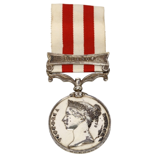 139 - An 1857/58 India Mutiny medal with Lucknow bar, to 9337 Gunner John Murnane, Bengal Artillery