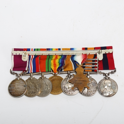 143 - A South Africa and First World War Distinguished Conduct medal group, to 4749 C.S. MJR J MacDonald S... 