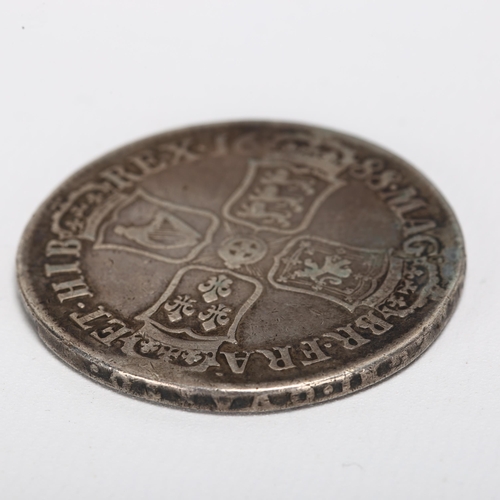 153 - A 1688 James II silver crown, dia 39.4mm, 29g