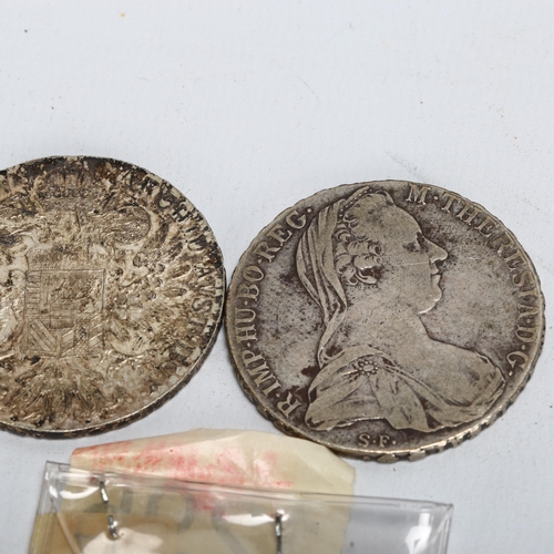 165 - 2 1780 silver thalers and an 1967 Austrian 25 schilling coin