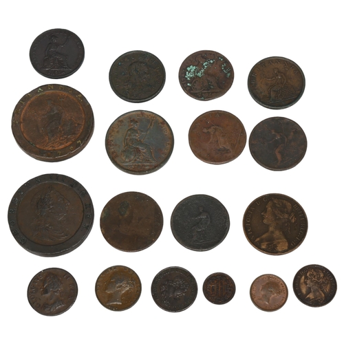 166 - A collection of 18th and 19th century British copper coinage