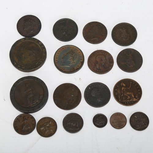 166 - A collection of 18th and 19th century British copper coinage