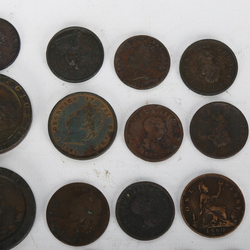 166 - A collection of 18th and 19th century British copper coinage