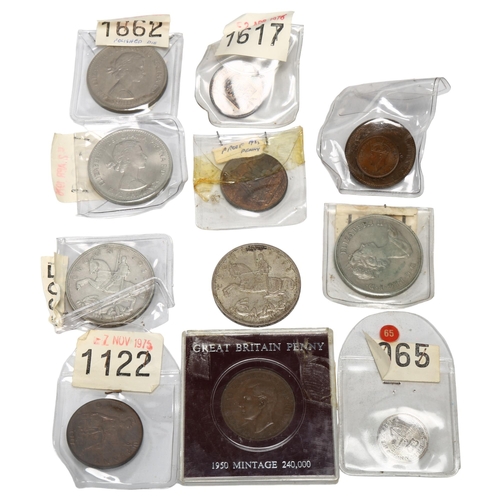 167 - A mixed collection of Victorian and 20th century coins