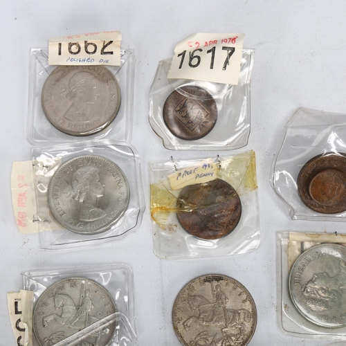 167 - A mixed collection of Victorian and 20th century coins