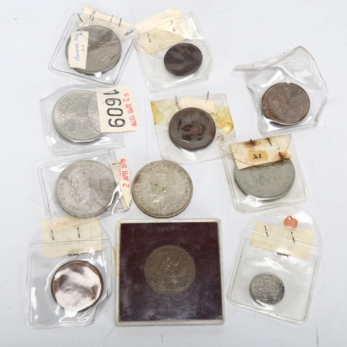 167 - A mixed collection of Victorian and 20th century coins