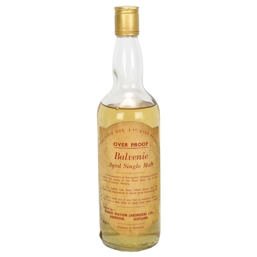 200 - A bottle of Balvenie over proof Aged Single Malt Whisky, put in to cask November 1965, bottled by Ro... 