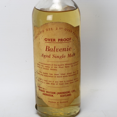 200 - A bottle of Balvenie over proof Aged Single Malt Whisky, put in to cask November 1965, bottled by Ro... 