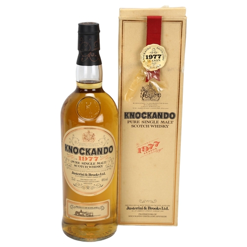 201 - Knockando Pure Single Malt Scotch Whisky, 1977 Season, 75cl, 40% vol., boxed and with leaflet