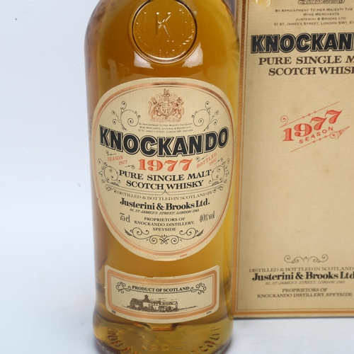 201 - Knockando Pure Single Malt Scotch Whisky, 1977 Season, 75cl, 40% vol., boxed and with leaflet