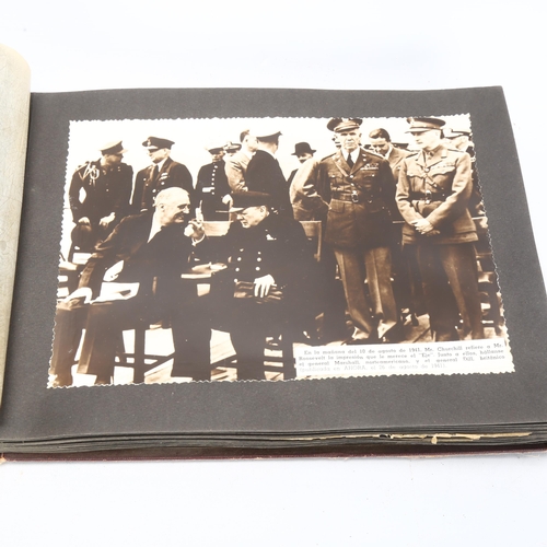 236 - A World War II photo album, documenting the meeting of Franklin D Roosevelt and Sir Winston Churchil... 