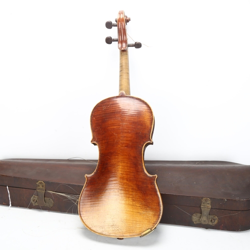 237 - A South German violin, labelled Petrus Guarnerius Cremonensis Filius Andreae, Fecit Mantuae Sub. Tit... 