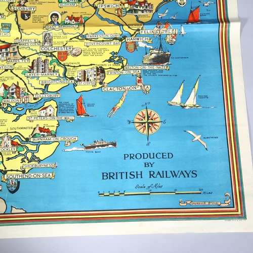 254 - RAILWAY INTEREST - a British Railways Eastern Region poster, circa 1940s, printed by George Philip &... 