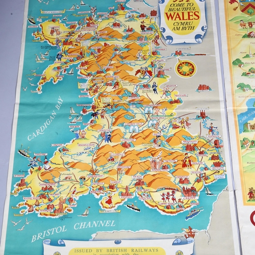 259 - RAILWAY INTEREST - 2 British Railways advertising posters for Cheltenham Spa and Wales, circa 1950s,... 