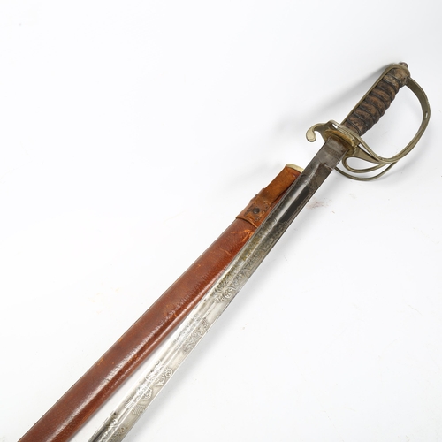 274 - An 1821 pattern Royal Artillery Officer's dress sword, by Hawksworth of Sheffield, with finely etche... 