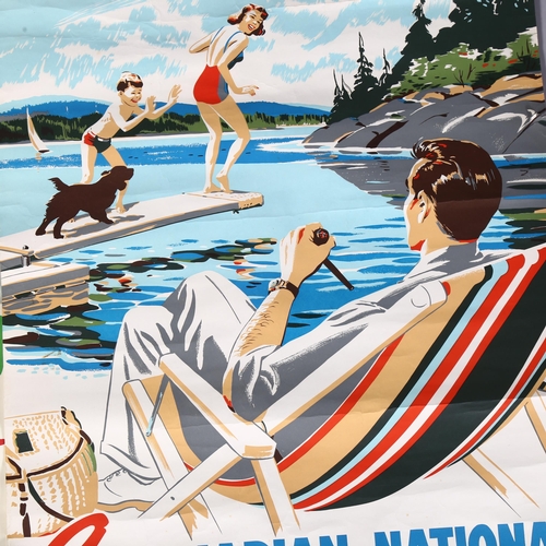 496 - 4 1950s'/60s' travel posters, Denmark, Canada, B.I Travel, Australia, largest 103 x 63.5cm