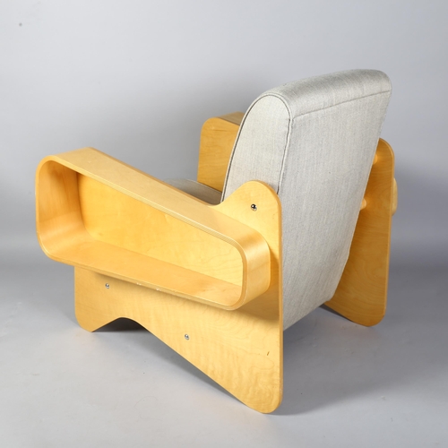 509 - Marcel Breuer, a Ventris lounge chair in birch ply made by Windmill Furniture for Isokon Plus, with ... 