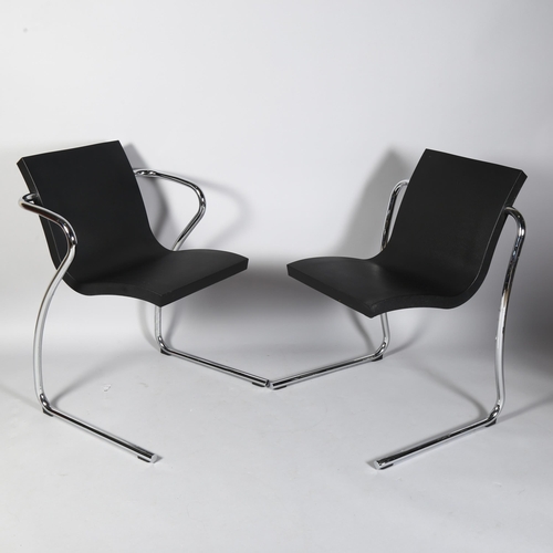 511 - Ross Lovegrove, a set of 6 post-modern Magic chairs by Fasem, Italy, 1997, the seat cantilevered on ... 