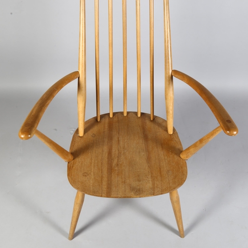 544 - An 1970s' Ercol, Goldsmith, stick back carver dining chair/ armchair, height 96cm