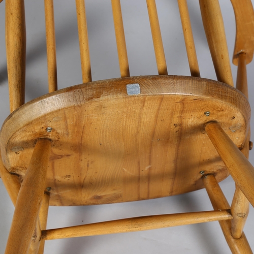 544 - An 1970s' Ercol, Goldsmith, stick back carver dining chair/ armchair, height 96cm