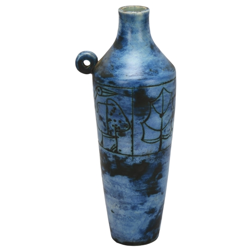 441 - Jacques Blin, Vallauris, France  (1920-1995) a studio pottery vase with glaze filled sgraffito decor... 