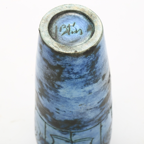 441 - Jacques Blin, Vallauris, France  (1920-1995) a studio pottery vase with glaze filled sgraffito decor... 