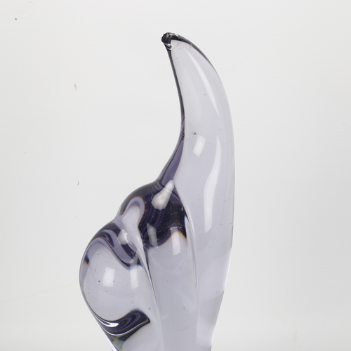 448 - A mid-centruy amythyst glass hand, height 29cm