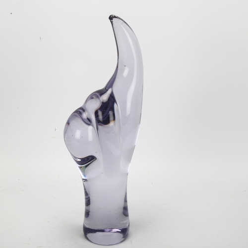 448 - A mid-centruy amythyst glass hand, height 29cm