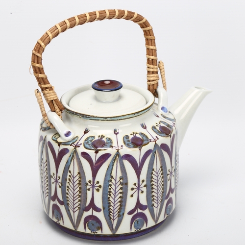 458 - Royal Copenhagen, Aluminia, a mid-century Danish faience teapot by Berte Jessen, with maker’s marks,... 