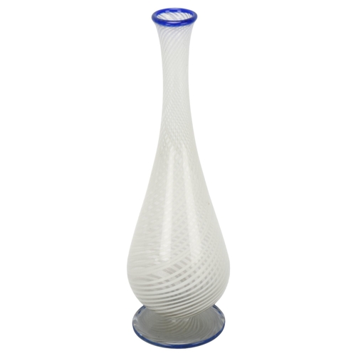 460 - Venini Murano, a footed twist bud vase, unsigned, height 19cm