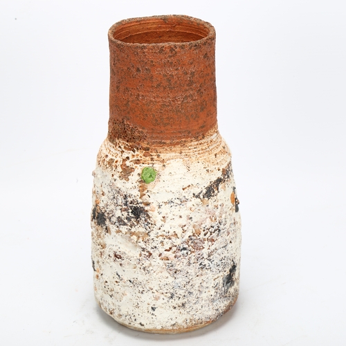 465 - Robin Welch (1936-2019), studio pottery vase, Australian inspired textured glaze treatment, makers i... 