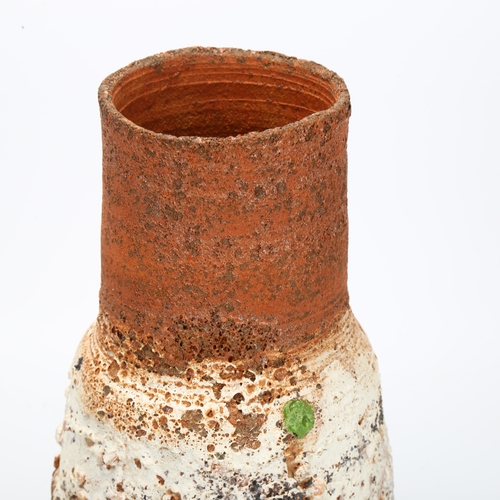 465 - Robin Welch (1936-2019), studio pottery vase, Australian inspired textured glaze treatment, makers i... 