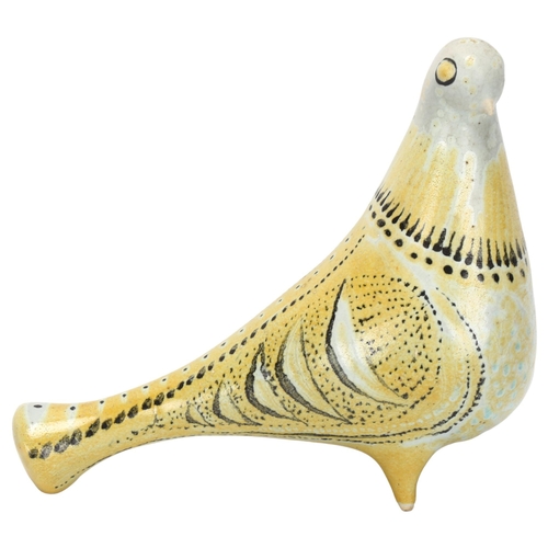 487 - Margaret Hine, (Newland) (1927-1987), a studio pottery figure of a pigeon, signed to underside, heig... 