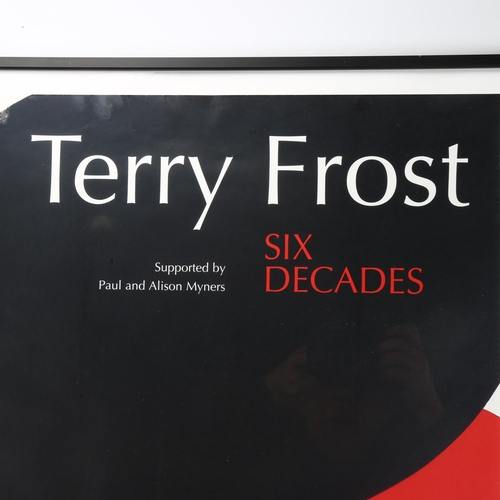 498 - Sir Terry Frost, a signed poster for the Six Decades exhibition, Royal Academy 2000, framed, poster ... 