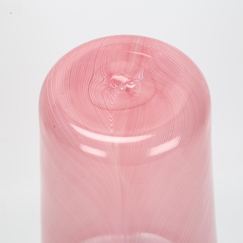 517 - A Venini Calla vase in pink, Fencio Zanfirico glass designed by Tyra Lundgren 1960’s , signed in dia... 