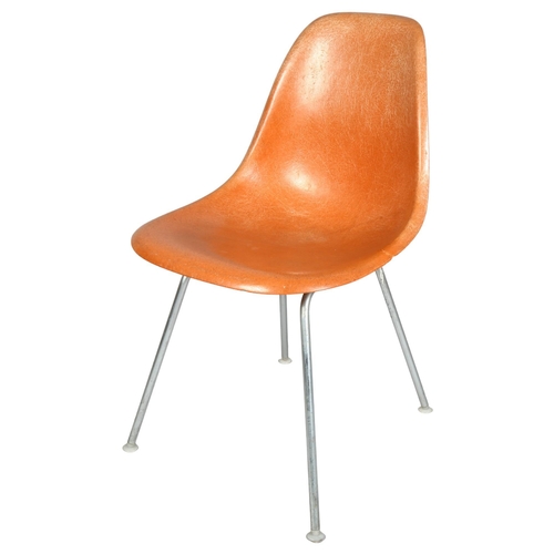 424 - Charles Eames, an EARLY DSX fibre glass shell chair with moulded maker’s marks, height 80cm