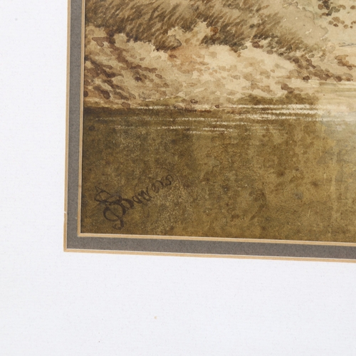 620 - Stephen James Bowers (1874-1891) untitled watercolour, signed lower left 'S J Bowers', 37cm x 53cm, ... 