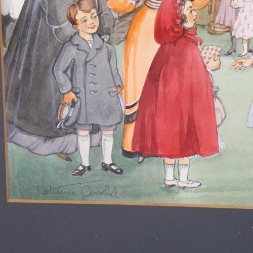 647 - Patience Arnold (1901-1991) 'The Edwardian Childrens Party', watercolour, 33cm x 44cm, framed and gl... 