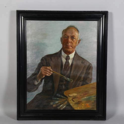 648 - 1930s European School, oil on canvas 'A Portrait of The Artist' indistinctly signed and dated 1930 l... 