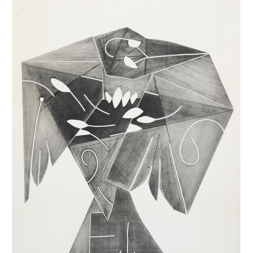 651 - Henri-Georges Adam (French 1904-1967), 'L'Oiseau Gris', etching, 54cm x 49cm, signed, titled, number... 