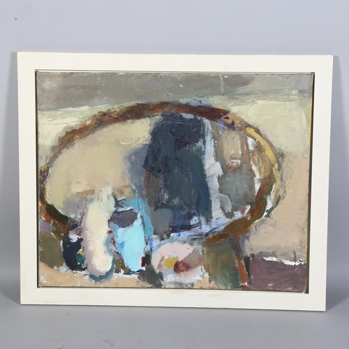 655 - Michael Weller NEAC (British 20th C), 'Still Life', oil on canvas, 61cm x 76cm, framed (unglazed). N... 