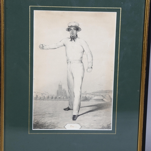 680 - 3 x 19th/20th century cricketing prints, including John C Anderson and Spy, largest 56cm x 95cm