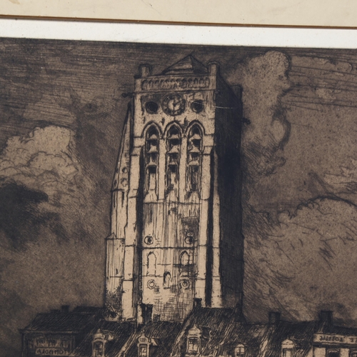 689 - Frank Brangwyn (1867-1956), an etching of St Nicholas church, Furnes, signed, 33cm x 32cm