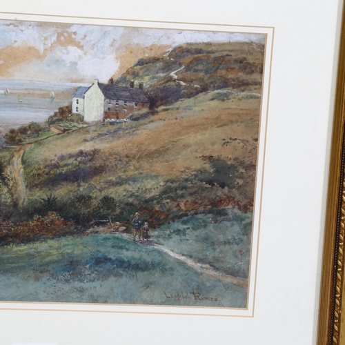 690 - Leopold Rivers, watercolour of Ecclesbourne Glen, Hastings, dated 1870, signed, 35cm x 22cm, framed