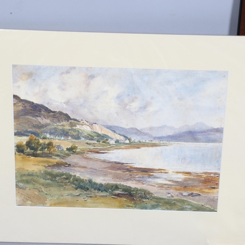 698 - 3 watercolours, landscapes, 2 signed, 1 framed, largest 36cm x 26cm