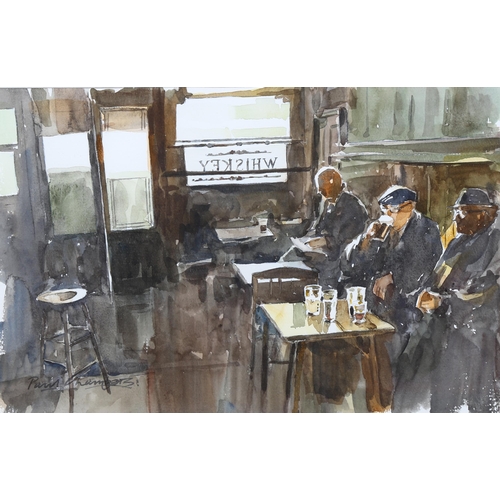 702 - Paul Chambers, pub interior, watercolour, 36cm x 24cm, framed