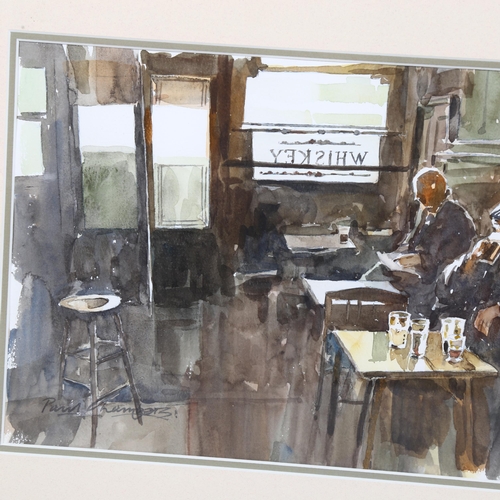 702 - Paul Chambers, pub interior, watercolour, 36cm x 24cm, framed