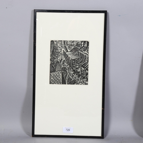 720 - David Jones, wood engraving, 